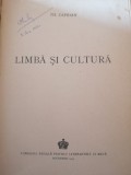 LIMBA SI CULTURA de TH. CAPIDAN , 1943