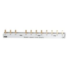 Busbar trifazat din cupru, 11 pini, 10 mm2, protectie la atingere directa foto