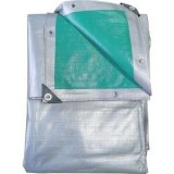 Prelata Cu Inele 220 G/Mp, 6X8 M, Argintiu-Verde