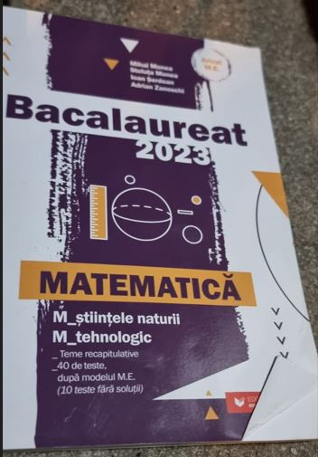 Bacalaureat 2023 - Matematica