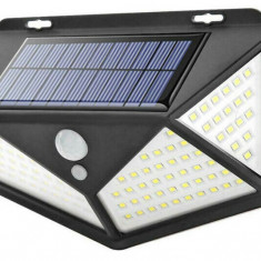 Lampă solară SMD 100 LED 20W cu senzor de mișcare