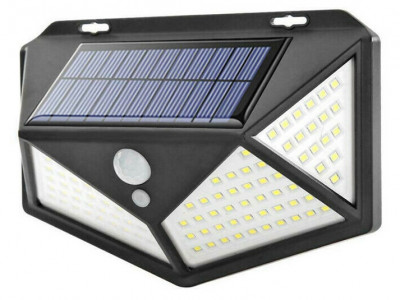 Lampă solară SMD 100 LED 20W cu senzor de mișcare foto