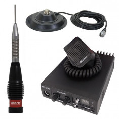 Pachet statie radio CB Storm Discovery cu antena radio Storm ML110 Black si baza magnetica foto