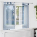 VidaXL Perdele Voile cu Bucle 2 buc Albastru Regal 140x140 cm