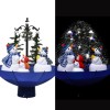 VidaXL Brad de Crăciun cu ninsoare și bază umbrelă albastru 75 cm PVC 289929