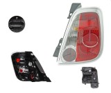 Stop spate lampa Fiat 500 (312), 03.2007-08.2015, spate, Dreapta, cabrio, cu mers inapoi; P21W+PY21W+R10W; rama argintie;