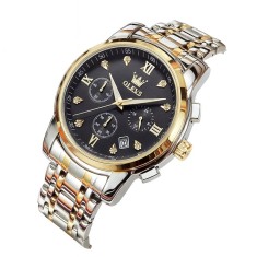 Ceas Bărbați OLEVS 2858 &ndash; Ceas Luxury Quartz, Oțel Inoxidabil, Cronograf, Waterproof 30m, Stil Elegant