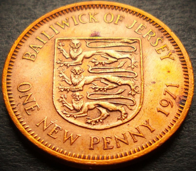 Moneda exotica 1 NEW PENNY - JERSEY, anul 1971 *cod 4072 foto