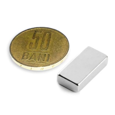 Magnet puternic neodim bloc 20mm x 10mm x 5mm - forta 4.5kg foto