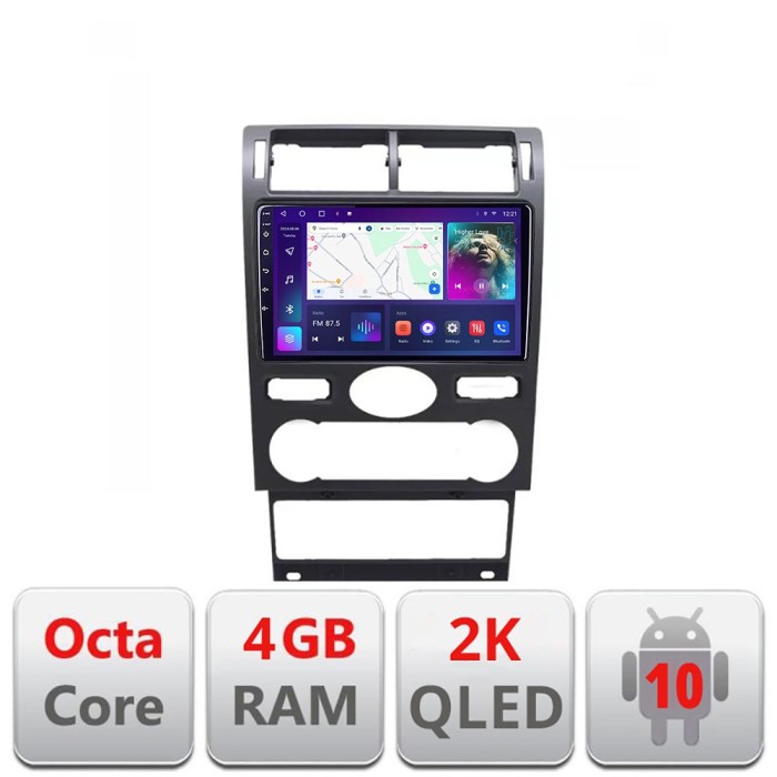 Navigatie Ford Mondeo intre anii 2004-2007 Android Octa Core Ecran 2K QLED GPS 4G 4+32GB 360 KIT-mondeo2004+EDT-E409-2K CarStore Technology