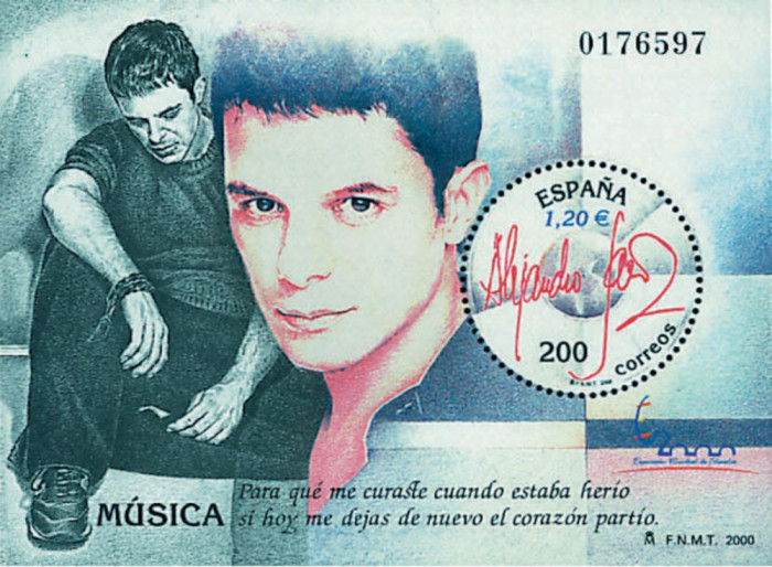 SPANIA 2000 PERSONALITATI MUZICA ALEJANDO SANZ