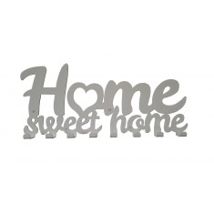 Cuier metalic Home Sweet Home Alb