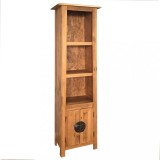 vidaXL Dulap de baie, lemn masiv de pin reciclat 48x32x170 cm