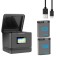 Set 2 acumulatori 2280mAh + incarcator triplu USB-C camera GoPro Hero 13 Black