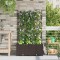 vidaXL Jardiniere de grădină cu spalier, 2 buc., maro, 80x40x143 cm