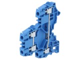 Conector &Icirc;mbinare Șine 0,2-6mm&sup2; 2 Piste 4 Borne Albastru SNK