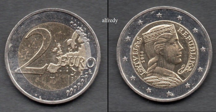 LETONIA 2014 2 euro