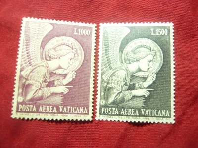 Serie Vatican 1968 - Sf. Gabriel , 2 val. , val. 1000 fara guma foto