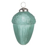Cumpara ieftin Set 5 globuri brad Craciun sticla verde 7x10 cm