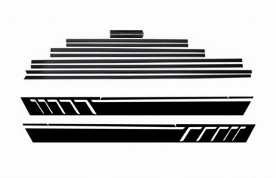 Bandouri Laterale Mercedes G-Class W463 (1989-2017) cu Stickere Laterale Negru Mat Performance AutoTuning foto