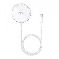 Incarcator Retea Wireless Baseus Simple Mini4 Air, 15W, 1.67A, Argintiu P10278200S11-00