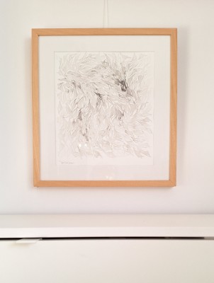 Bogdan Tănase Marinescu - Camp - abstractie grafica, tuș indian pe h&amp;acirc;rtie, 2024 foto