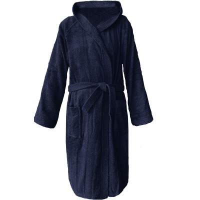Halat de baie din tesatura Homelevel, 6XL, Albastru, Bumbac organic, 54856.17.36 foto