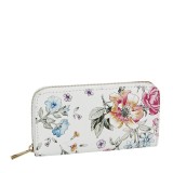 Cumpara ieftin Portofel din piele naturala 8954 07 Alb cu imprimeu floral