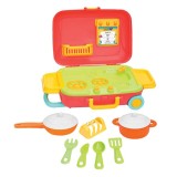 Set Joaca Valiza Bucatarie cu Alimente 15 piese +3ani