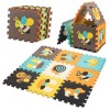 Covoras Puzzle Spuma Copii, 9 Piese, 85x85cm, 1cm Grosime, Colorat, Moale, Sigur, KIK