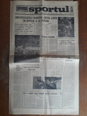 Ziarul Sportul 29 Septembrie 1969 , Universitatea Craiova lider / CSP foto