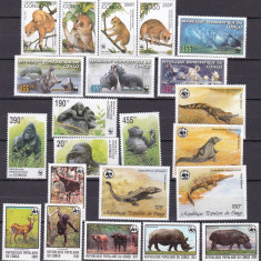 Congo 1978/87/97/2002/2006 fauna WWF 5 serii MNH ww81