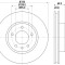 Disc frana VW TOUAREG (7P5) (2010 - 2016) KRIEGER 0950004186