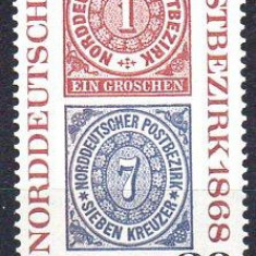 GERMANIA 1968, Aniversari, 100 de ani - District Postal, serie neuzata, MNH