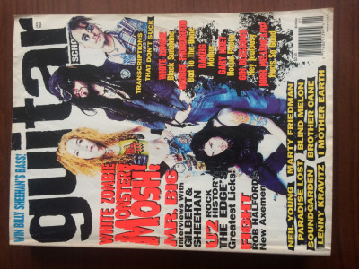revista guitar school magazine ianuarie 1994 guitar tab halford mr. big U2 edge foto