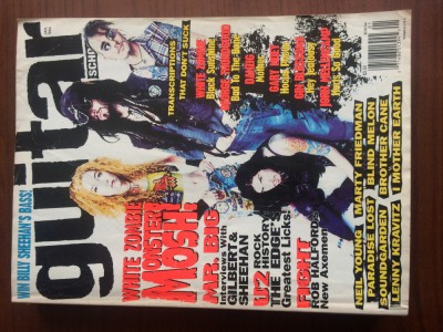 guitar school magazine 1994 guitar tab rob halford mr big U2 revista muzica rock foto