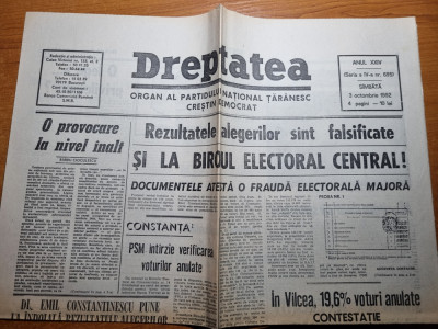 dreptatea 3 octombrie 1992-art.rezultatele alegerilor sunt falsificate,ion ratiu foto