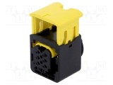 Conector automotive TE Connectivity mamă 6 pini 60V IP67 negru