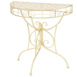 Cumpara ieftin Masă laterală stil vintage semirotundă metal 72x36x74 cm auriu