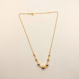 Colier placat cu aur Gold Pearls - reglabil 45-50 cm