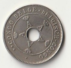 Moneda 10 centimes 1911 - Congo Belgian foto