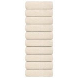 Gossi prosoape de baie, frogn, 10 buc., crem, 30x30 cm, 360 g/m2