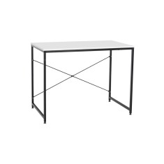Birou DTD alb metal negru Mellora 90x60x72 cm