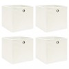 Gossi cutii de depozitare, 4 buc., alb, 32x32x32 cm, textil