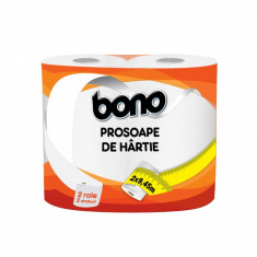 Prosop hartie pentru bucatarie Bono, 2 role, 2 straturi foto