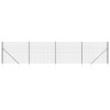 Gard plasa de sarma cu tarusi de fixare, antracit, 1,6x10 m