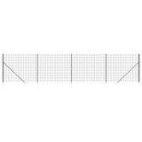 Cumpara ieftin Gard plasa de sarma cu tarusi de fixare, antracit, 1,6x10 m