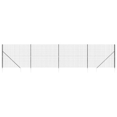 Gard plasa de sarma cu tarusi de fixare, antracit, 1,6x10 m foto
