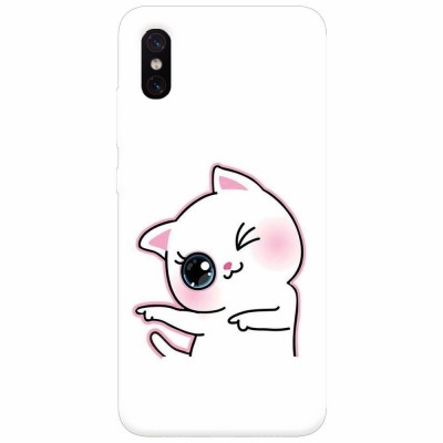 Husa silicon pentru Xiaomi Mi 8 Pro, Cute Kitty foto