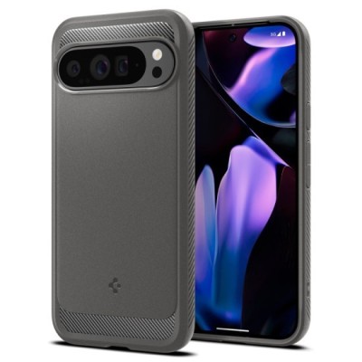 Husa pentru Google Pixel 9 Pro XL - Spigen Rugged Armor - Marble Grey foto